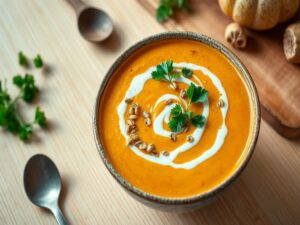 Sopa Detox de Abóbora e Gengibre